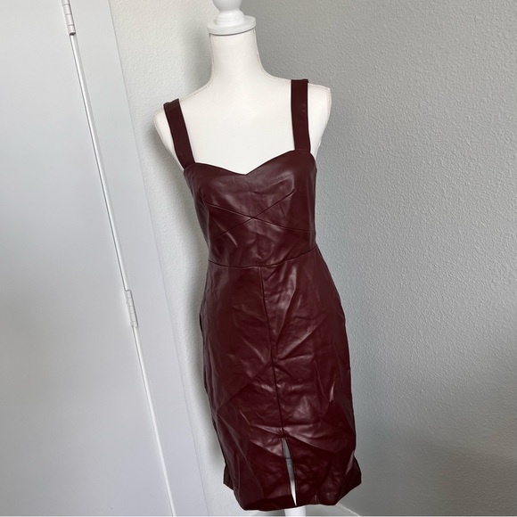 FRENCH CONNECTION Leather Midi Dress - Picture 6 of 11
